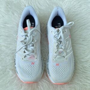 New Balance White and Pink Athletic Shoes